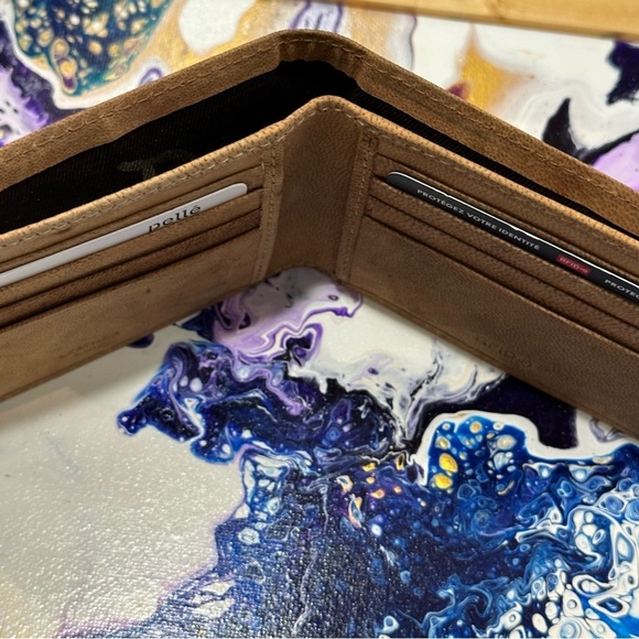 Pelle genuine nubuck leather rustic wallet with RFID protection - Picture 4 of 8